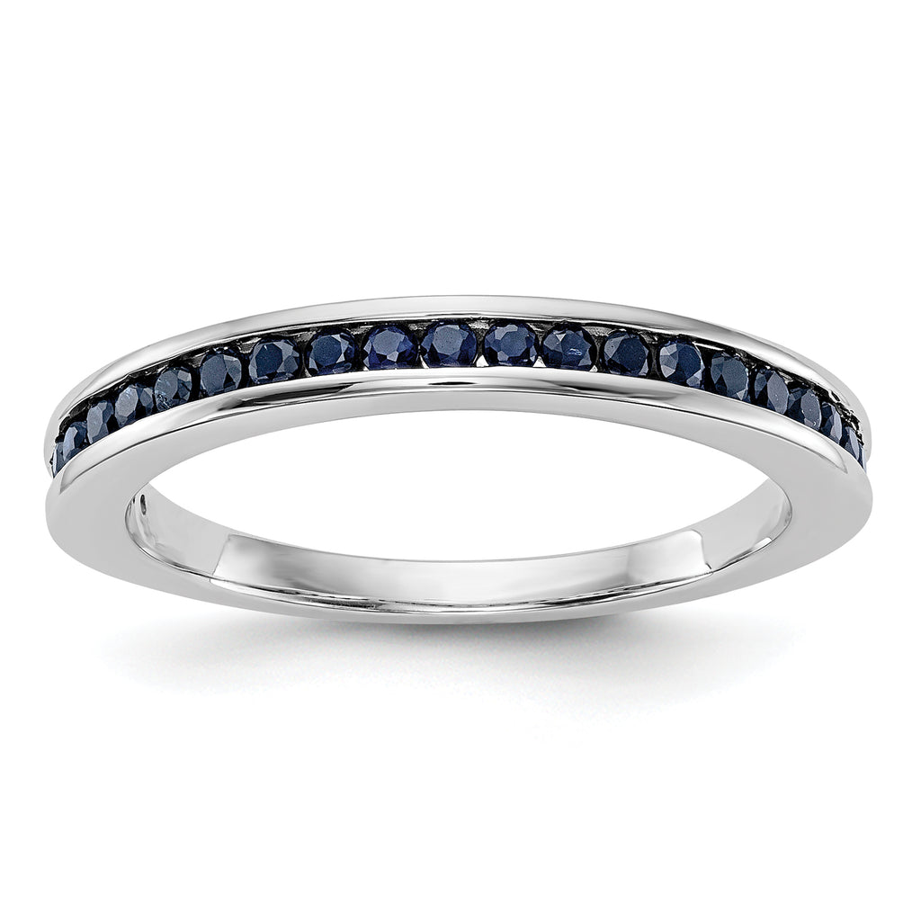 10K White Gold Sapphire Band