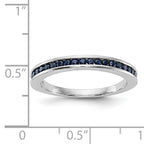 14k White Gold Blue Sapphire Complete Channel Band