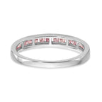 14k White Gold Pink Sapphire Complete Channel Band