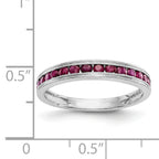 14k White Gold Ruby Complete Channel Band