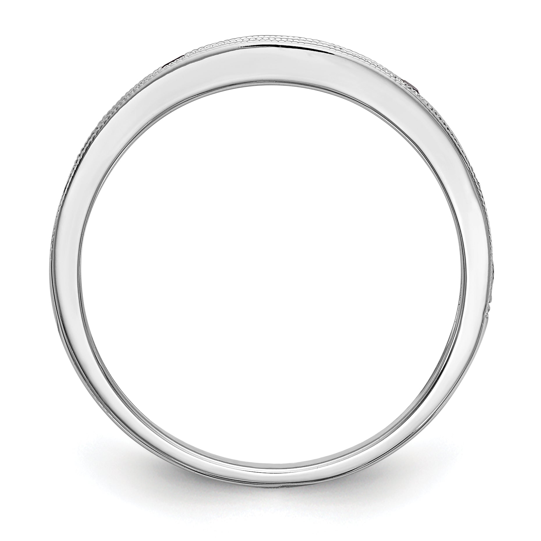 10K White Gold Blue Sapphire Band Secondary image