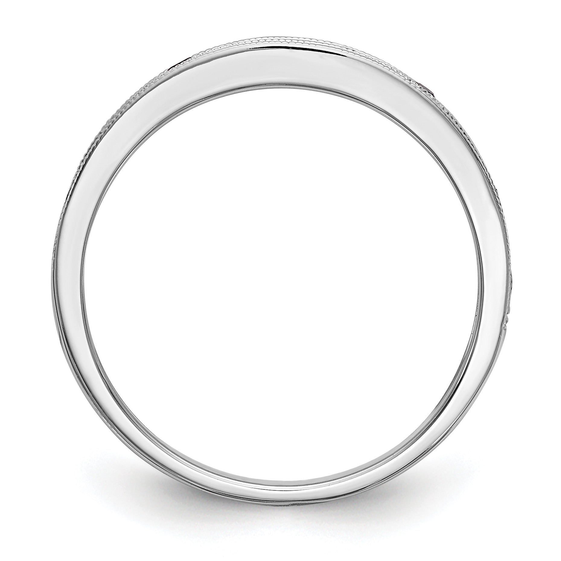 14k White Gold Blue Sapphire Complete Channel Band Secondary image