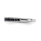 14k White Gold Blue Sapphire Complete Channel Band