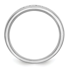 14K White Gold 5-Stone 1/4 carat Diamond Complete Men's Channel Band