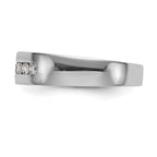 14K White Gold 5-Stone 1/4 carat Diamond Complete Men's Channel Band