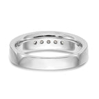 14K White Gold 5-Stone 1/4 carat Diamond Complete Men's Channel Band