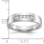 14K White Gold 5-Stone 1/4 carat Diamond Complete Men's Channel Band
