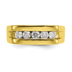 10k 3/4 carat Lab Grown Diamond VS/SI+ G+ Complete Men's Band