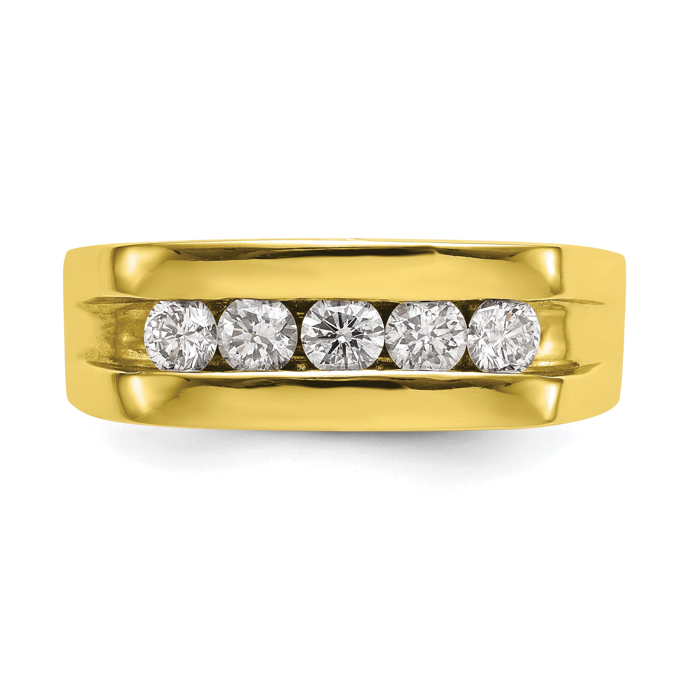 10k 3/4 carat Lab Grown Diamond VS/SI+ G+ Complete Men's Band