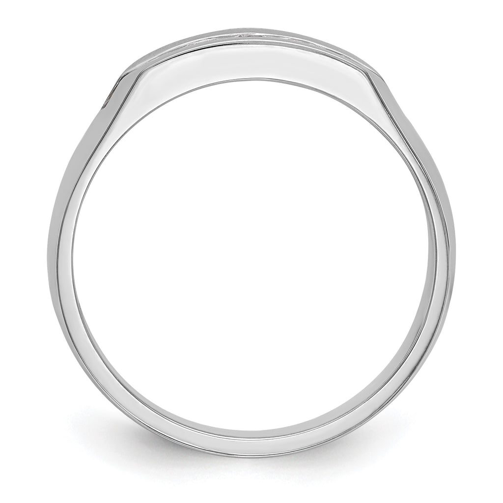 Men's Lab-Grown Diamond Channel Five-Stone Band in 14K White Gold, 3mm (1/3 ct. tw.), Size 10 - Sophia Jewelers