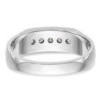 Men's Lab-Grown Diamond Channel Five-Stone Band in 14K White Gold, 3mm (1/3 ct. tw.), Size 10 - Sophia Jewelers