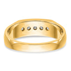 Men's Lab-Grown Diamond Channel Five-Stone Band in 14K Yellow Gold, 3mm (1/3 ct. tw.), Size 10 - Sophia Jewelers