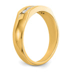 Men's Lab-Grown Diamond Channel Five-Stone Band in 14K Yellow Gold, 3mm (1/3 ct. tw.), Size 10 - Sophia Jewelers