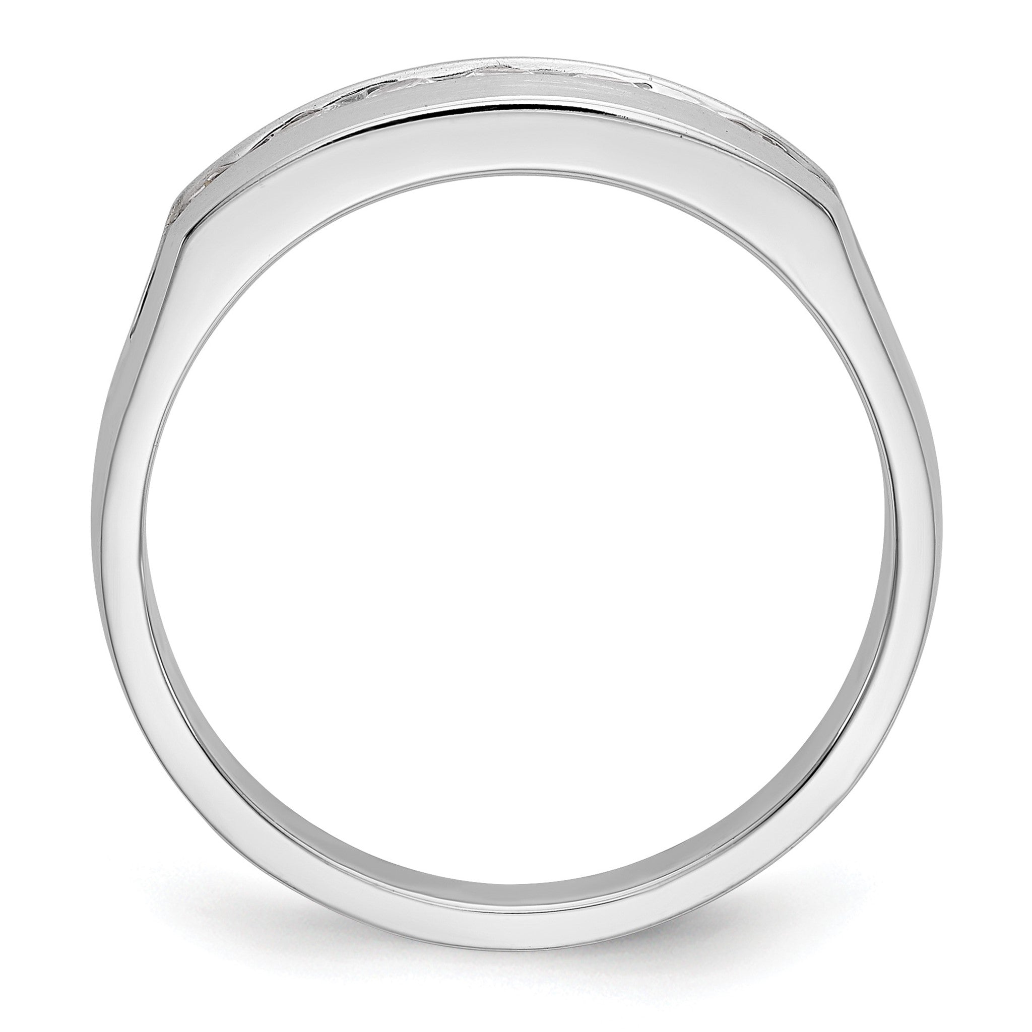 Men's Lab-Grown Diamond Channel Band in 14K White Gold, 3mm (1/2 ct. tw.), Size 10 Secondary image