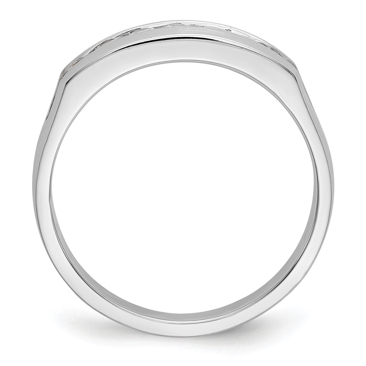 Men's Lab-Grown Diamond Channel Band in 14K White Gold, 3mm (1/2 ct. tw.), Size 10 - Sophia Jewelers