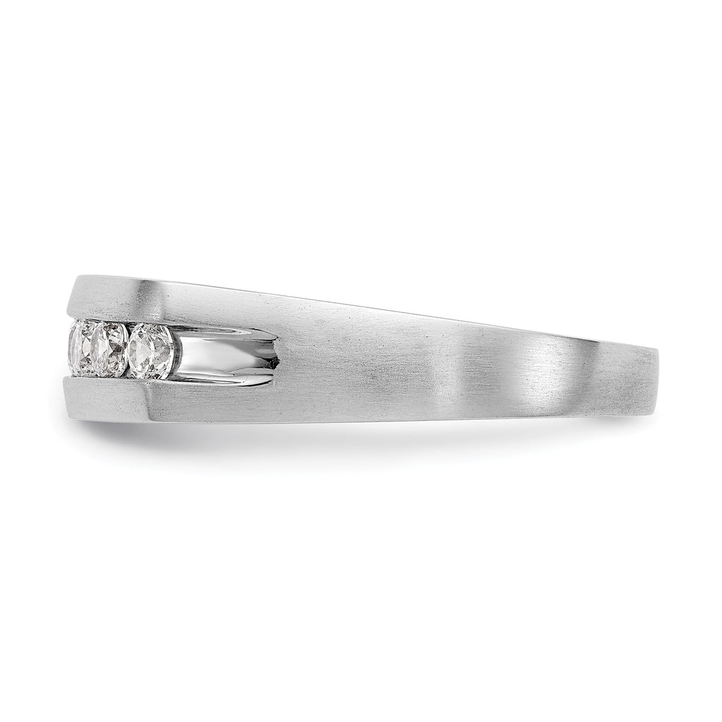 Men's Lab-Grown Diamond Channel Band in 14K White Gold, 3mm (1/2 ct. tw.), Size 10 - Sophia Jewelers