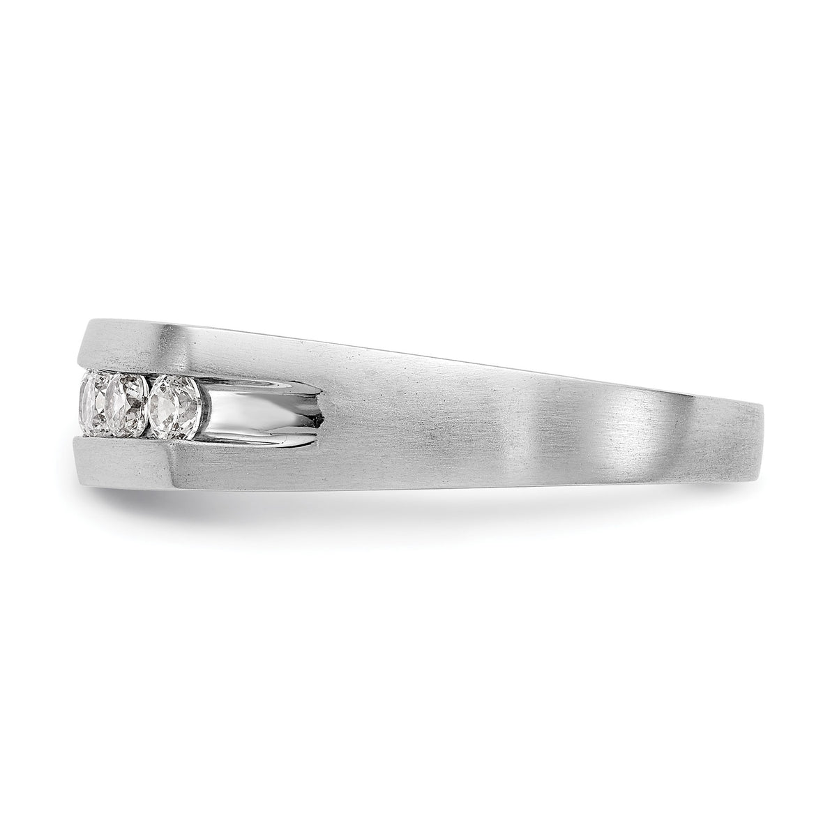 Men's Lab-Grown Diamond Channel Band in 14K White Gold, 3mm (1/2 ct. tw.), Size 10 - Sophia Jewelers