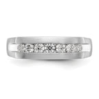 Men's Lab-Grown Diamond Channel Band in 14K White Gold, 3mm (1/2 ct. tw.), Size 10 - Sophia Jewelers