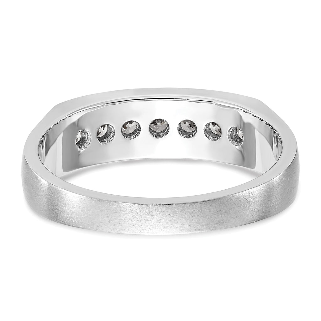 Men's Lab-Grown Diamond Channel Band in 14K White Gold, 3mm (1/2 ct. tw.), Size 10 - Sophia Jewelers