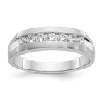 Men's Lab-Grown Diamond Channel Band in 14K White Gold, 3mm (1/2 ct. tw.), Size 10 - Sophia Jewelers