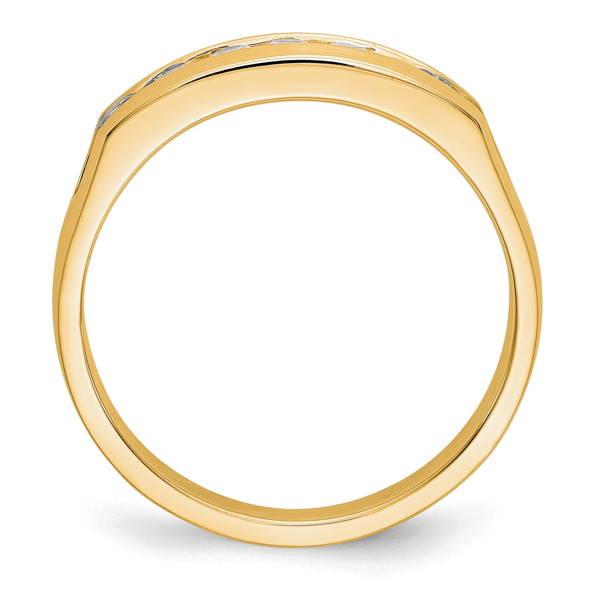 Men's Lab-Grown Diamond Channel Band in 14K Yellow Gold, 3mm (1/2 ct. tw.), Size 10 - Sophia Jewelers