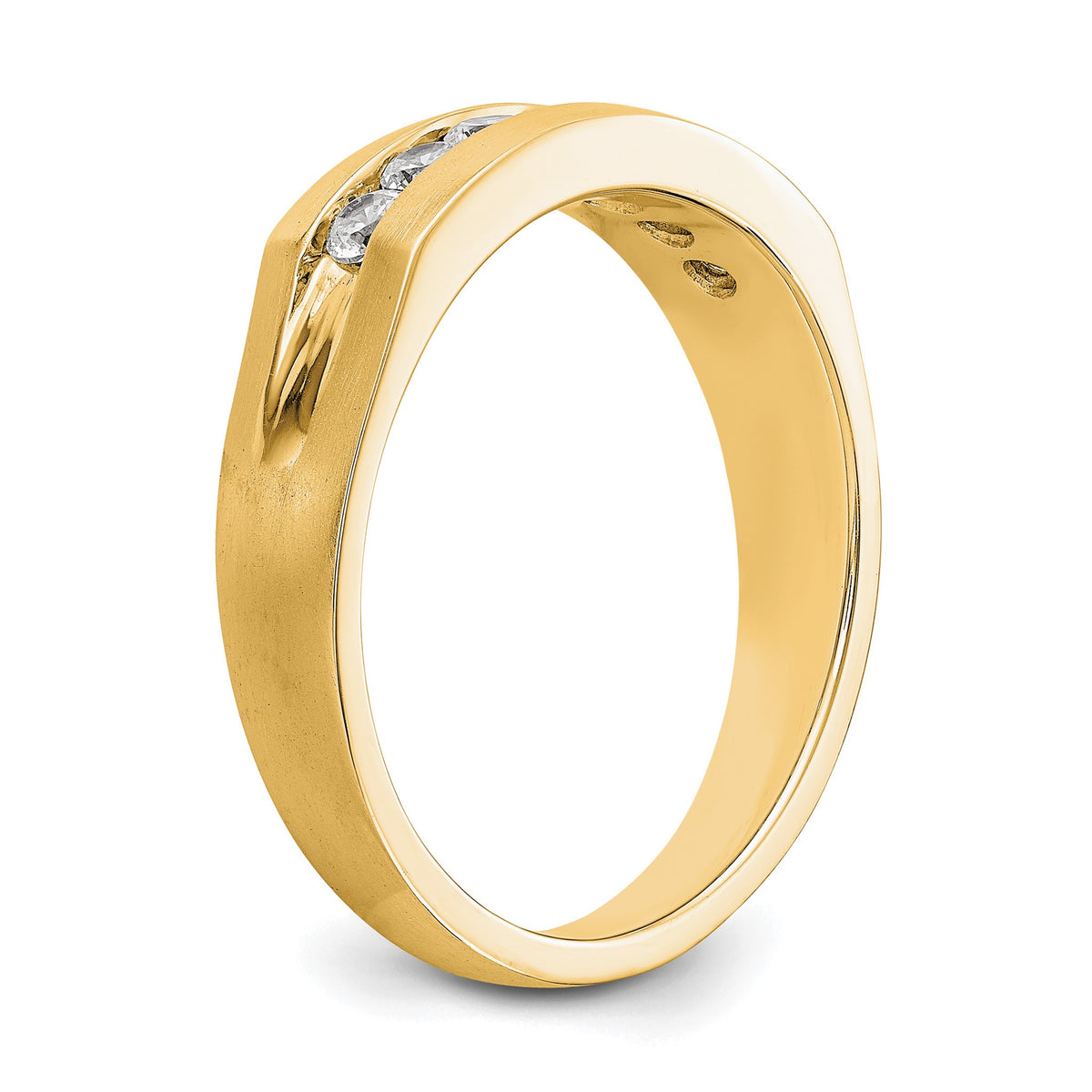 Men's Lab-Grown Diamond Channel Band in 14K Yellow Gold, 3mm (1/2 ct. tw.), Size 10 - Sophia Jewelers