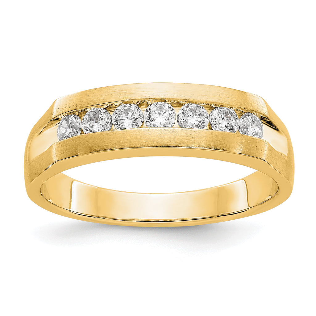 Men's Lab-Grown Diamond Channel Band in 14K Yellow Gold, 3mm (1/2 ct. tw.), Size 10 - Sophia Jewelers