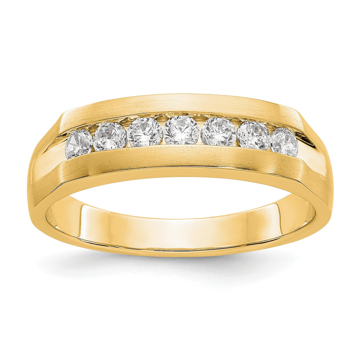 Men's Lab-Grown Diamond Channel Band in 14K Yellow Gold, 3mm (1/2 ct. tw.), Size 10 - Sophia Jewelers