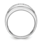 14k White Gold 1 carat Lab Grown Diamond VS/SI+ G+ Seven Stone Complete Men's Ring