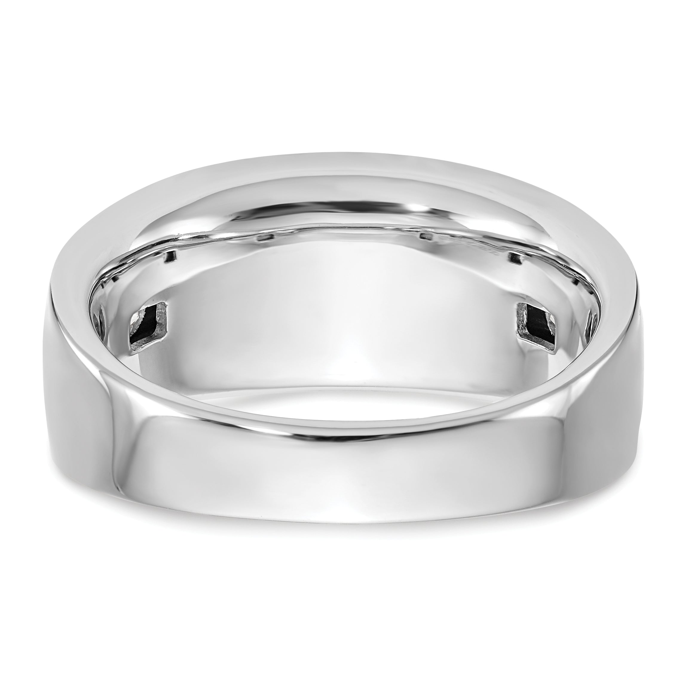 14k White Gold 1 carat Lab Grown Diamond VS/SI+ G+ Seven Stone Complete Men's Ring