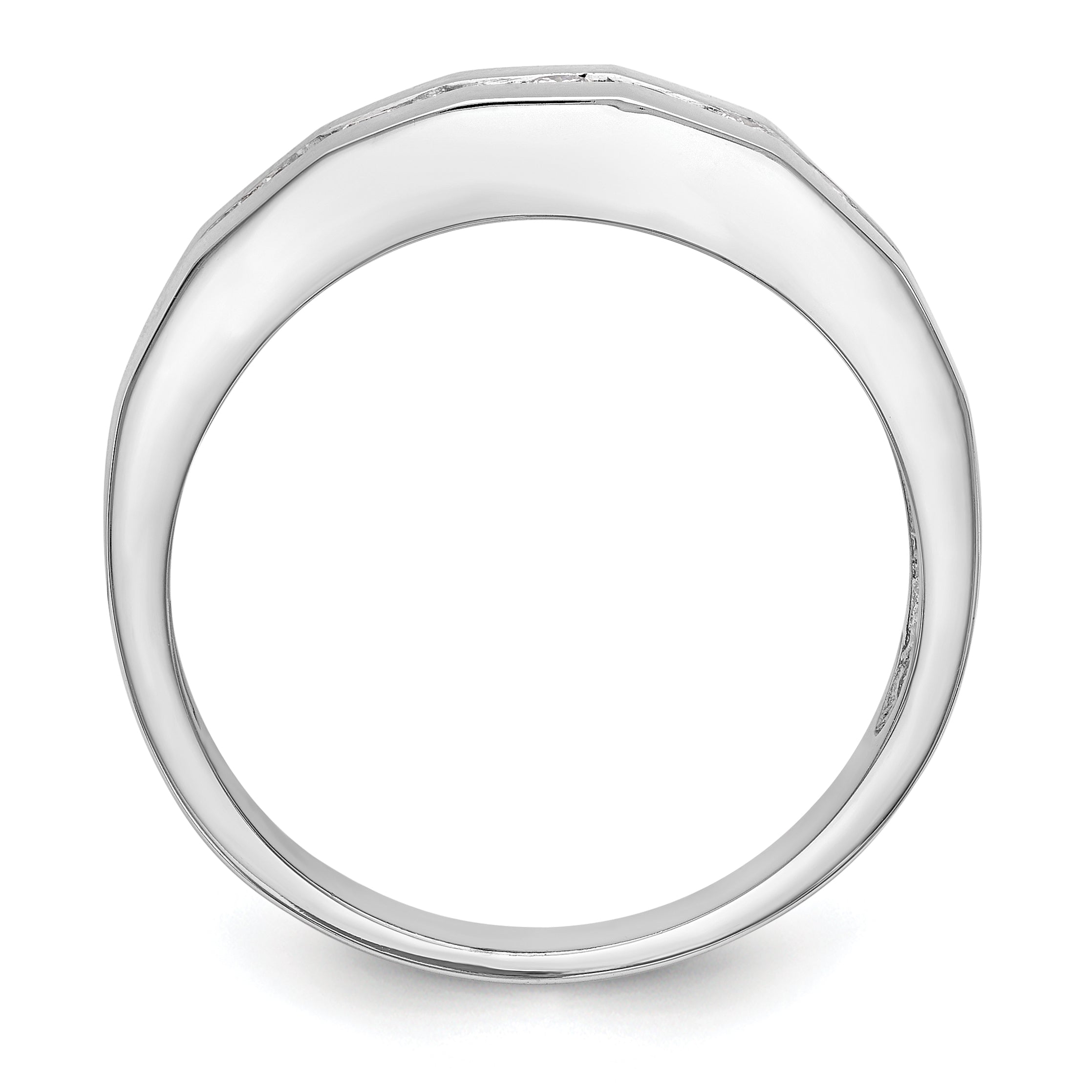 14k White Gold 1/3 carat Lab Grown Diamond VS/SI+ G+ Complete Men's Band Secondary image