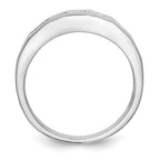 14k White Gold 1/3 carat Lab Grown Diamond VS/SI+ G+ Complete Men's Band
