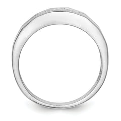 14k White Gold 1/3 carat Lab Grown Diamond VS/SI+ G+ Complete Men's Band
