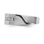 14k White Gold 1/3 carat Lab Grown Diamond VS/SI+ G+ Complete Men's Band