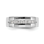 14k White Gold 1/3 carat Lab Grown Diamond VS/SI+ G+ Complete Men's Band
