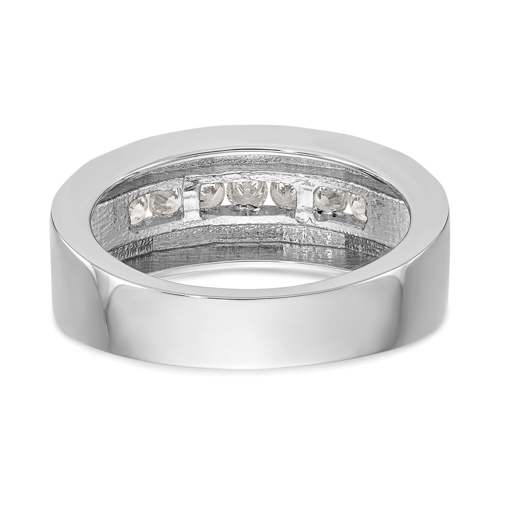 14k White Gold 1/3 carat Lab Grown Diamond VS/SI+ G+ Complete Men's Band