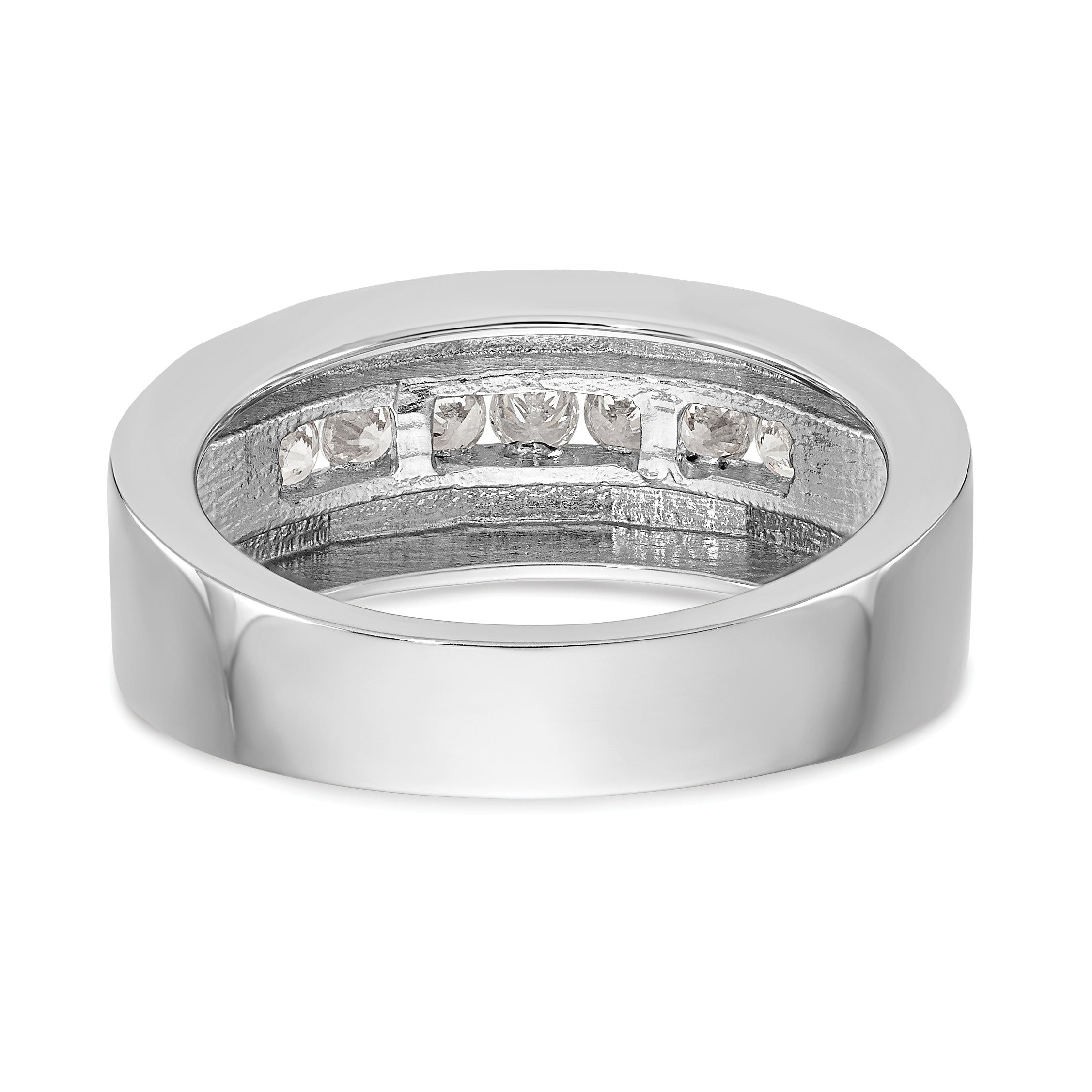 14k White Gold 1/3 carat Lab Grown Diamond VS/SI+ G+ Complete Men's Band
