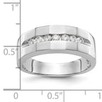 14k White Gold 1/3 carat Lab Grown Diamond VS/SI+ G+ Complete Men's Band