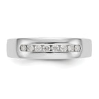 Men's Lab-Grown Diamond Channel Band in 14K White Gold, 3mm (1/3 ct. tw.), Size 10 - Sophia Jewelers