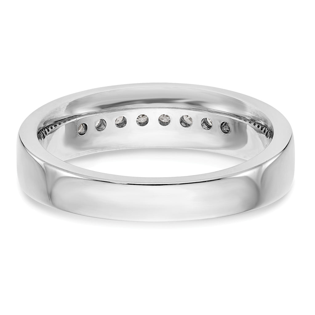 Men's Lab-Grown Diamond Channel Band in 14K White Gold, 3mm (1/3 ct. tw.), Size 10 - Sophia Jewelers