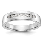 Men's Lab-Grown Diamond Channel Band in 14K White Gold, 3mm (1/3 ct. tw.), Size 10 - Sophia Jewelers