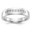 Men's Lab-Grown Diamond Channel Band in 14K White Gold, 3mm (1/3 ct. tw.), Size 10 - Sophia Jewelers