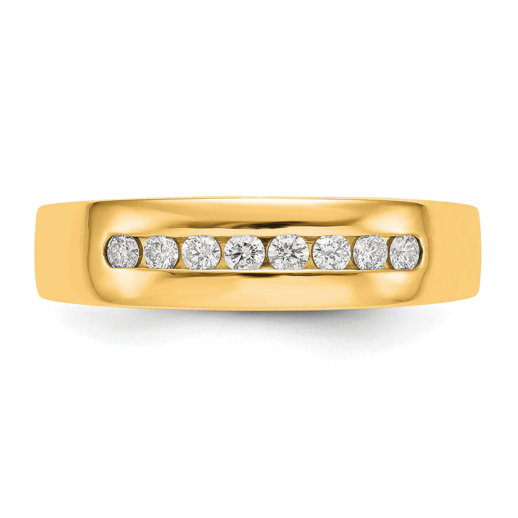 Men's Lab-Grown Diamond Channel Band in 14K Yellow Gold, 3mm (1/3 ct. tw.), Size 10 - Sophia Jewelers