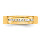 Men's Lab-Grown Diamond Channel Band in 14K Yellow Gold, 3mm (1/3 ct. tw.), Size 10 - Sophia Jewelers