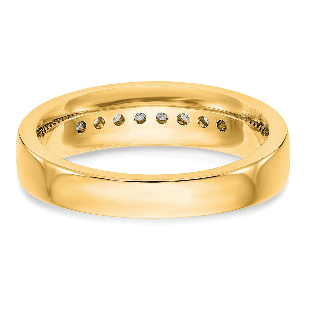 Men's Lab-Grown Diamond Channel Band in 14K Yellow Gold, 3mm (1/3 ct. tw.), Size 10 - Sophia Jewelers