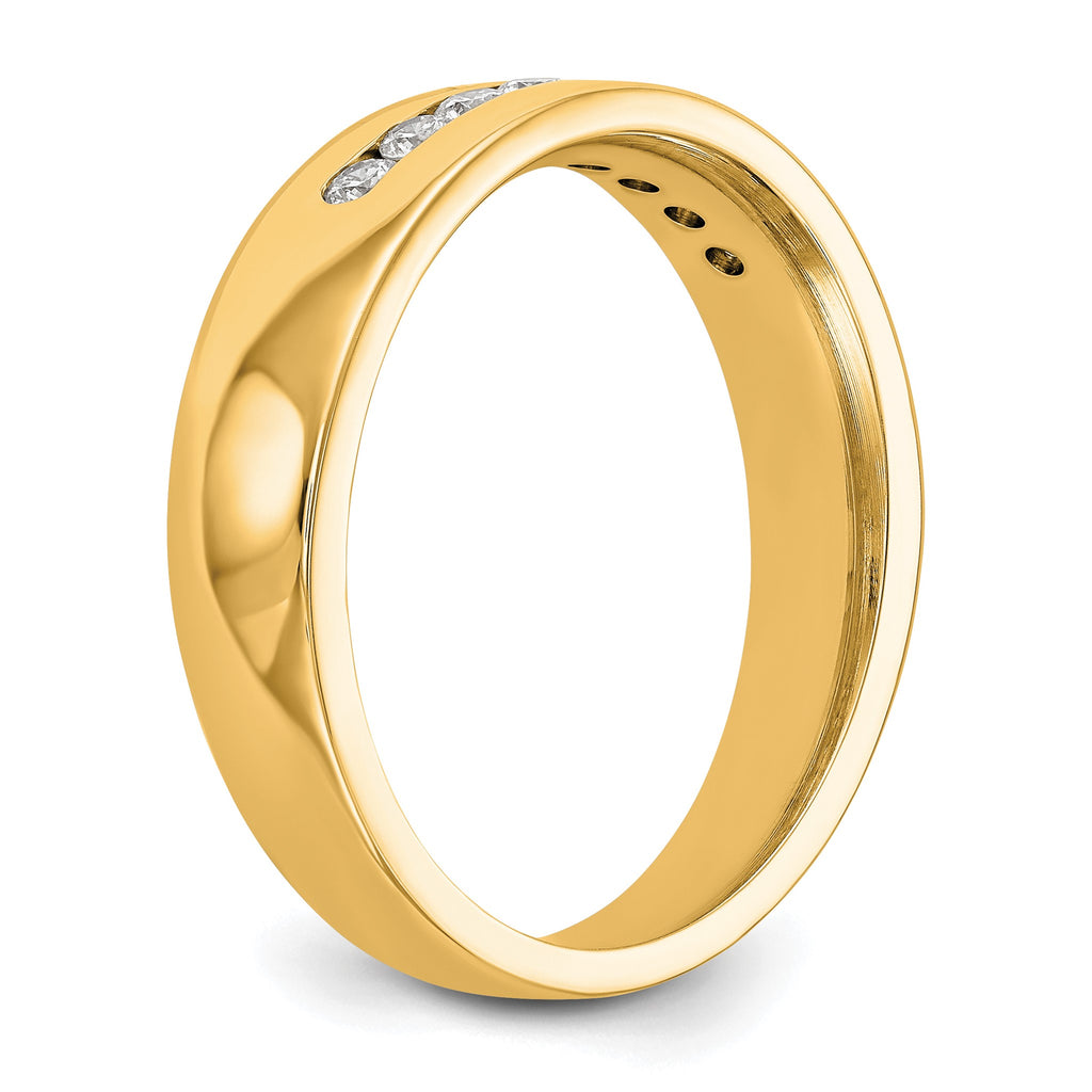 Men's Lab-Grown Diamond Channel Band in 14K Yellow Gold, 3mm (1/3 ct. tw.), Size 10 - Sophia Jewelers