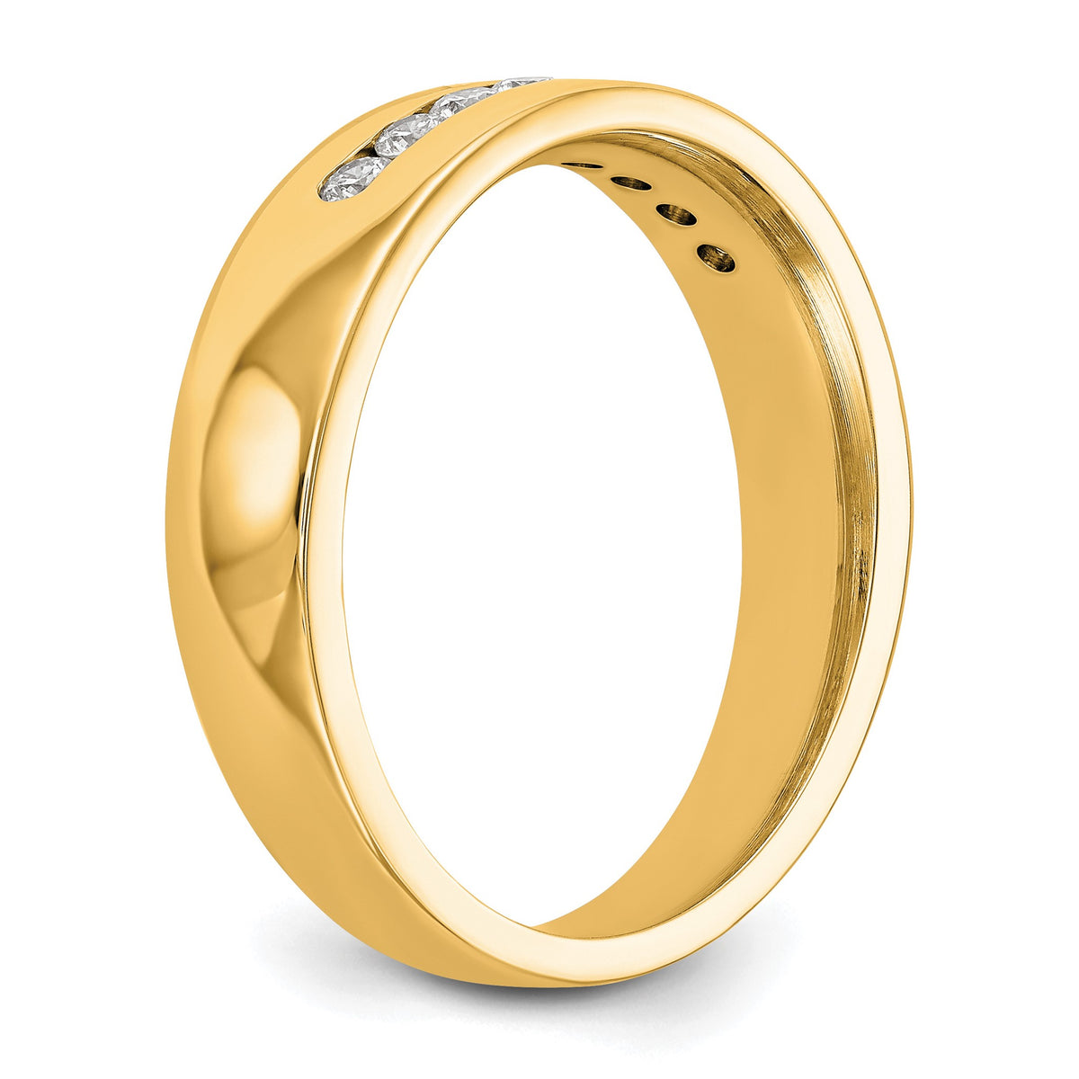 Men's Lab-Grown Diamond Channel Band in 14K Yellow Gold, 3mm (1/3 ct. tw.), Size 10 - Sophia Jewelers