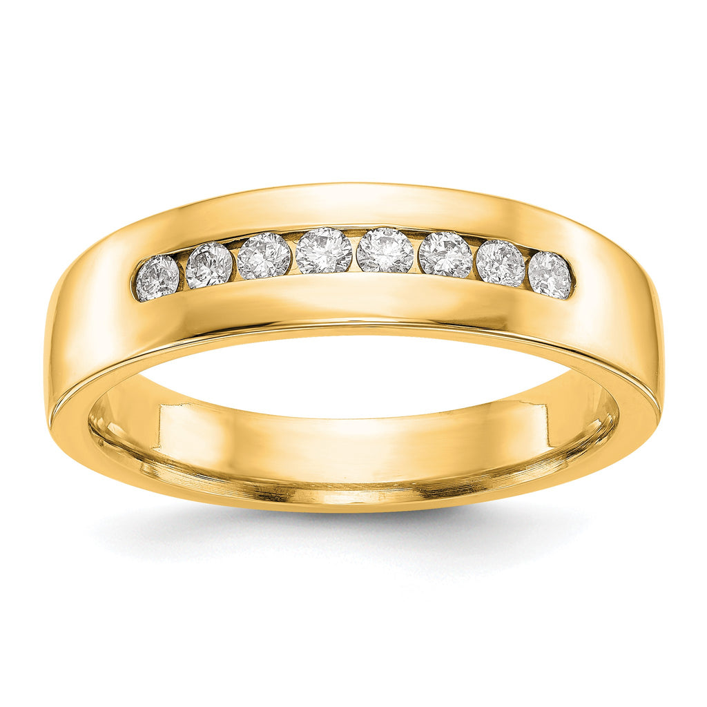 Men's Lab-Grown Diamond Channel Band in 14K Yellow Gold, 3mm (1/3 ct. tw.), Size 10 - Sophia Jewelers