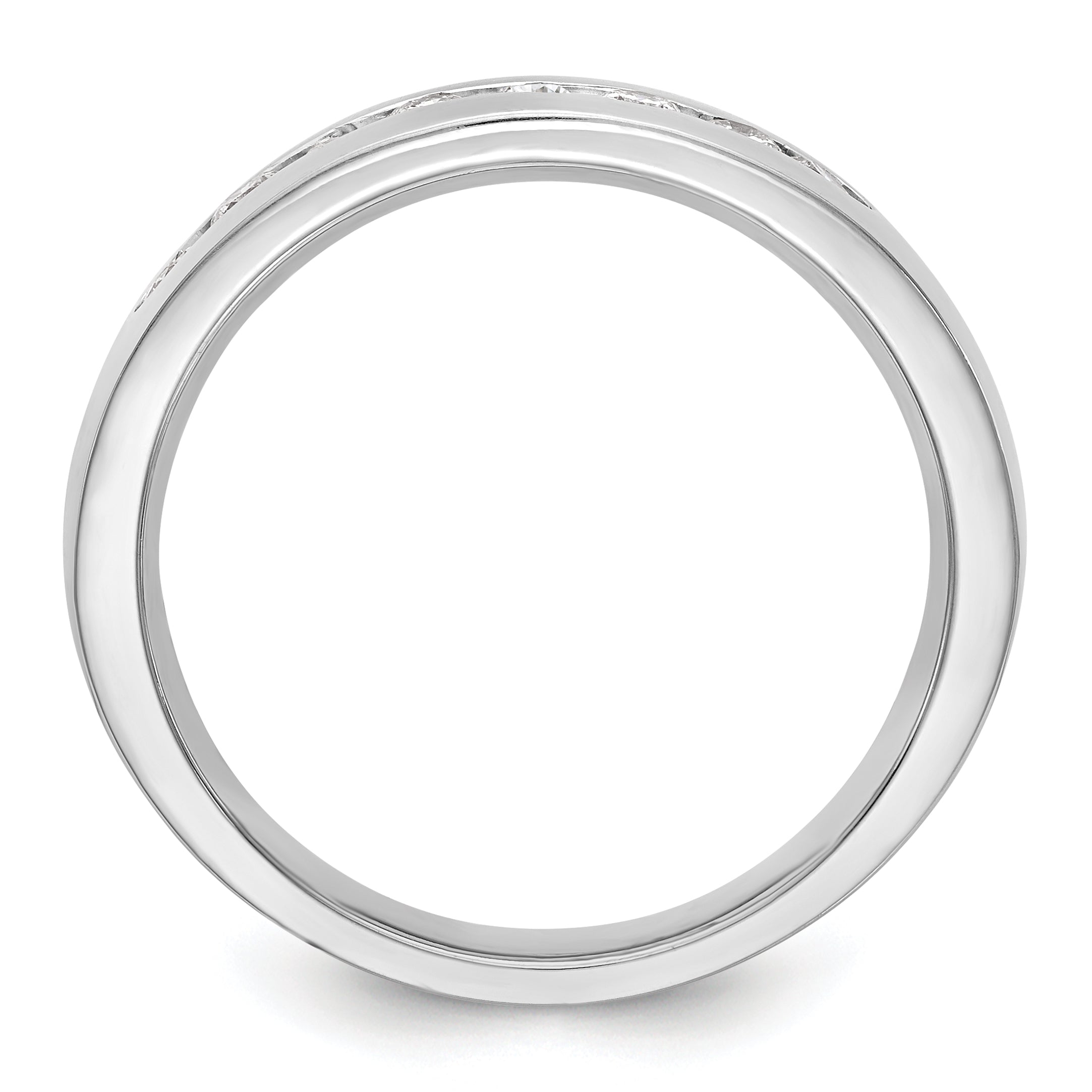 14k White Gold 1/2 carat Lab Grown Diamond VS/SI+ G+ Complete Men's Band