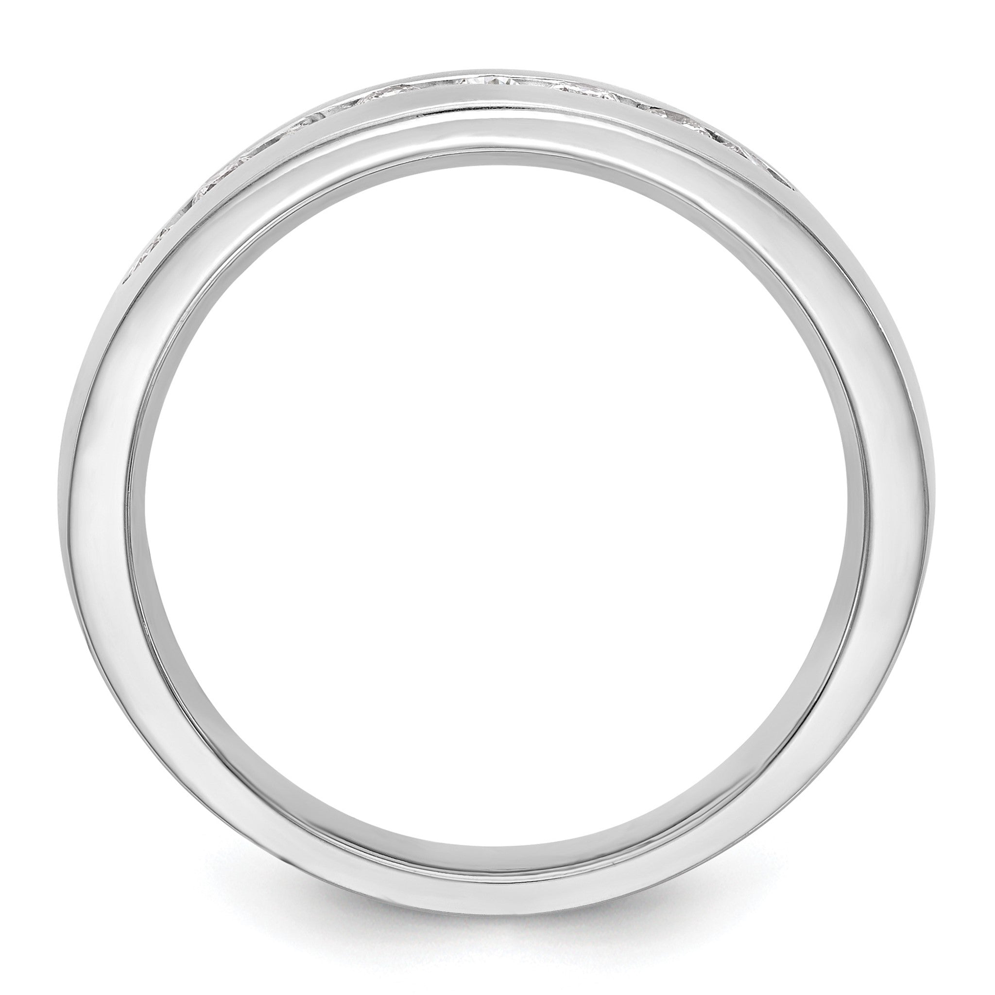 Men's Lab-Grown Diamond Channel Band in 14K White Gold, 4mm (1/2 ct. tw.), Size 10 Secondary image
